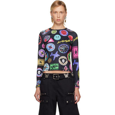 Chopova Lowena 女士 T恤 黑色 Patch Print Fitted Jersey T 恤