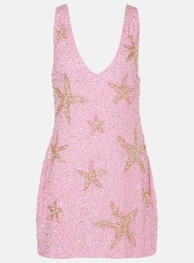 RIXO 女士 短款连衣裙 Christabel 珠片迷你连衣裙