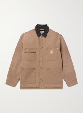 Carhartt WIP 男士 夹克 OG Chore 灯芯绒饰边棉质帆布夹克