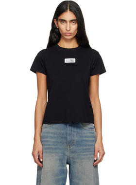 MM6 Maison Margiela 女士 T恤 黑色 Numeric Cotton Jersey T 恤
