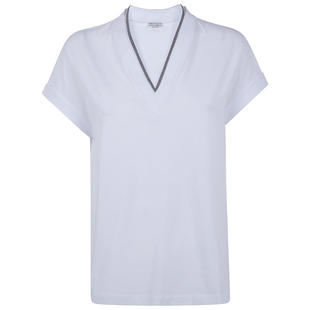 Cucinelli T恤 布鲁内洛·库奇内利 SS26 V领 女士 Brunello