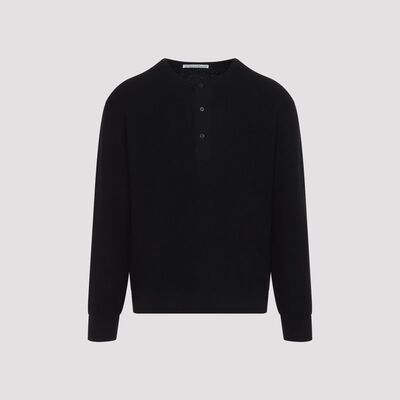 Studio Nicholson 男士 FW26 毛衣 CORINE 黑色亨利领套头衫