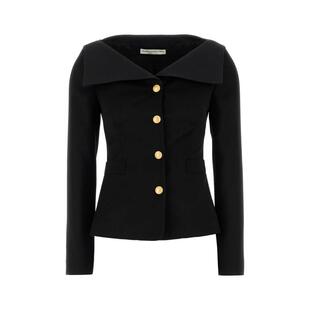 女士 亚历山德拉.瑞秋 SS25 外套 Alessandra 黑色羊毛西装 Rich