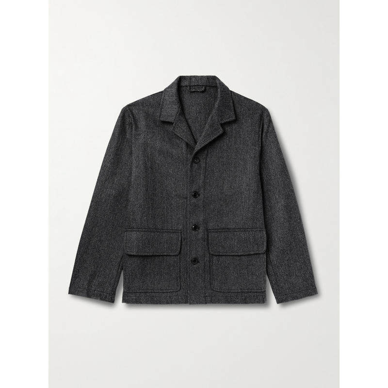 MILES LEON 男士 夹克 Traveler 人字纹羊毛羊绒混纺衬衫式夹克,男装,牛仔外套,淘宝优惠券,粉丝福利购,淘宝优惠卷