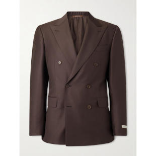 SS26 男士 西装 外套 斜纹布 Canali 双排扣羊毛 康钠丽