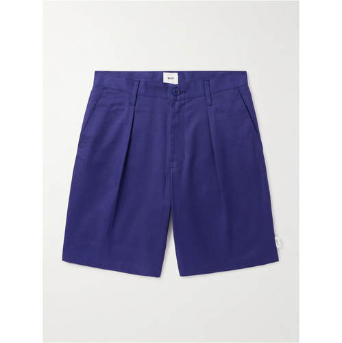 WTAPS 男士 FW25 短裤 直筒褶裥棉质斜纹布
