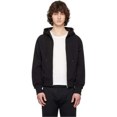 Entire Studios 男士 卫衣 黑色 Slim Zip Up 连帽衫