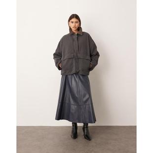 barn 夹克 宽松款 帆布夹克领灯芯绒裤 ARRANGE 灰色 女士