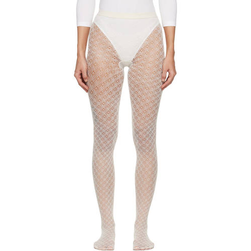 Wolford 沃尔福特 女士 袜子 灰白色 Blossom Net 连裤袜