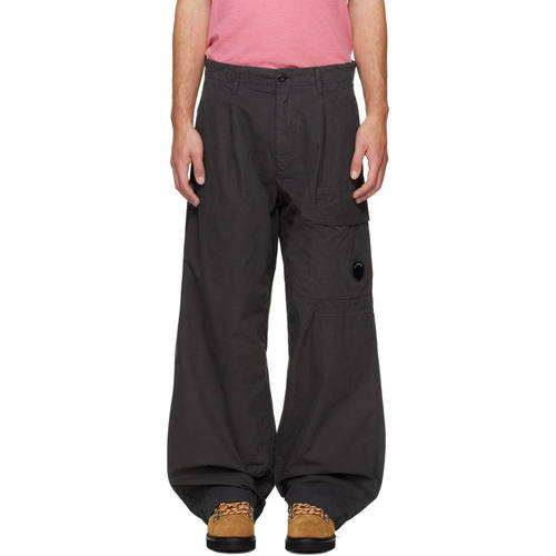 C.P. Company 男士 长裤 灰色 Micro-Reps Boxy Pleats 工装裤