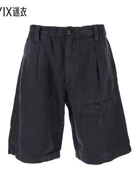 【春夏新品】C.P. Company Bermuda 蓝色松紧带束腰徽标拼缀后亚