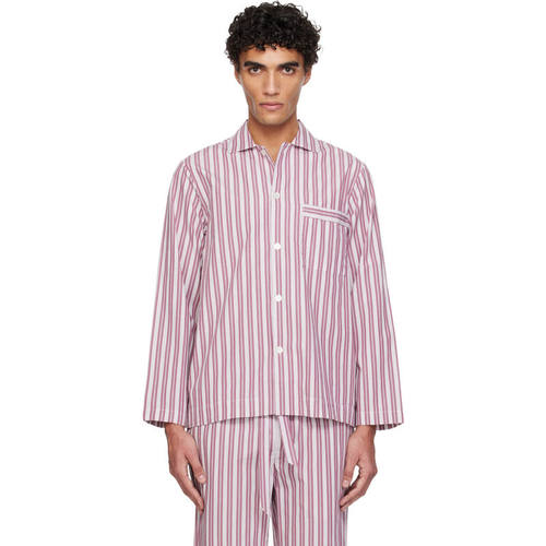 Tekla Fabrics 男士 睡衣 粉色  白色 Poplin Long-Sleeved