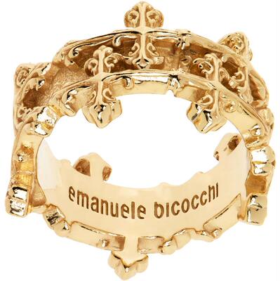 Emanuele Bicocchi 男士 戒指 Avelli Cross Double