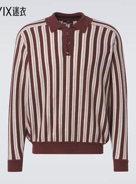 Bode 男款Hogan 条纹羊毛羊绒Polo毛衣 迷衣时尚