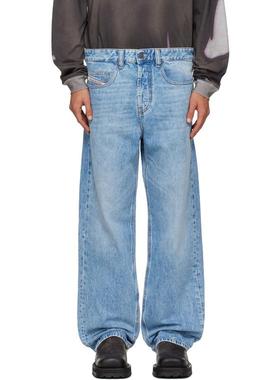 Diesel 男士 牛仔长裤 蓝色 Relaxed 2001 D-Macro 牛仔裤