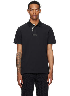 Versace Jeans 男士 POLO衫 黑色 Outline Barocco Polo 衫