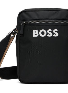 Boss 博斯 男士 SS24 斜挎包 黑色 Contrast Logo Signature