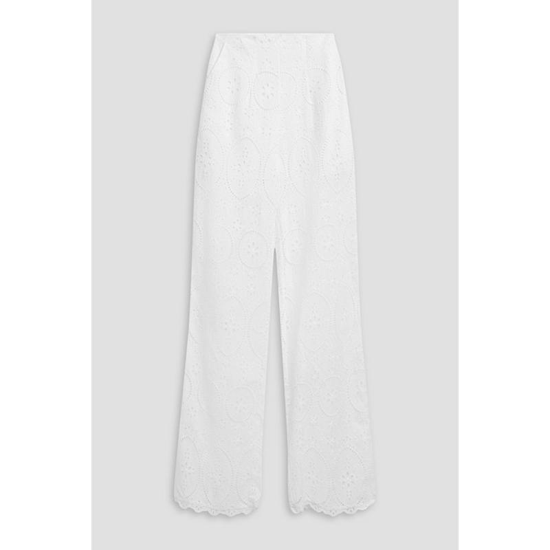 Charo Ruiz Ibiza 女士 长裤 Brigid 英格兰刺绣棉混纺阔腿裤