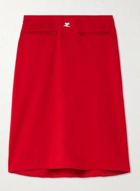 Courrèges 女士 FW25 中长裙 嵌花针织半身裙