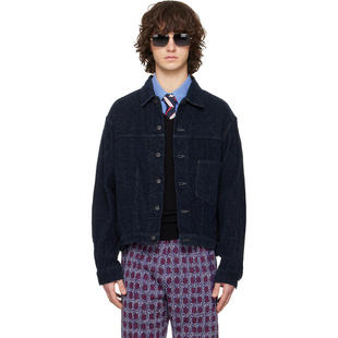 Needles 男士 夹克 海军蓝 Darts Bottom
