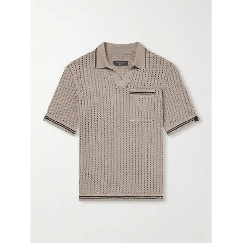 Rag  Bone 瑞格布恩 男士 SS26 POLO衫 Johnny 钩花棉混纺