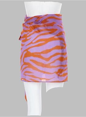 The Attico 女士 SS26 泳装 PAREO CON STAMPA ANIMALIER
