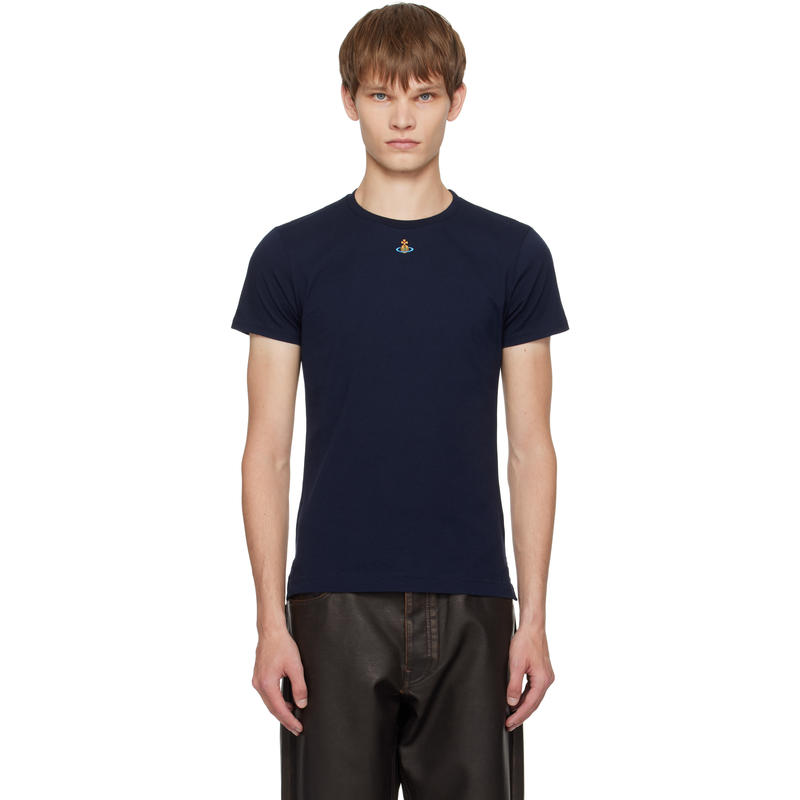 Vivienne Westwood 男士 T恤 海军蓝 Orb Peru T 恤