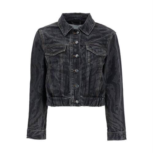 Ganni 甘尼 女士 FW24 夹克 黑色 Lazer 牛仔