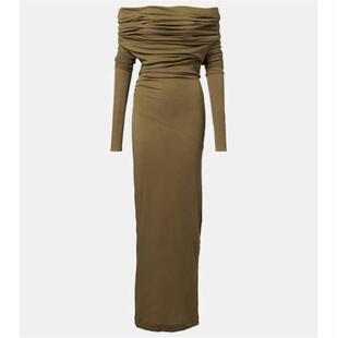 Studios 垂褶棉混纺长款 女士 Bound 连衣裙 中长连衣裙 Entire