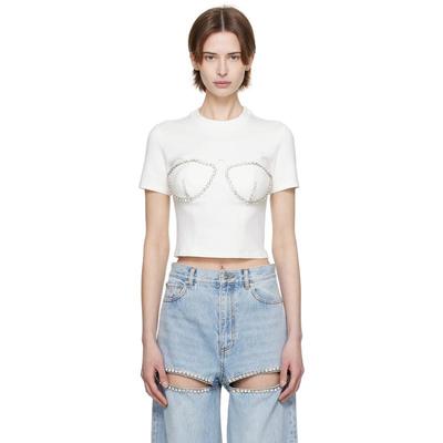 AREA 女士 T恤 白色 Crystal Bustier Cup T 恤