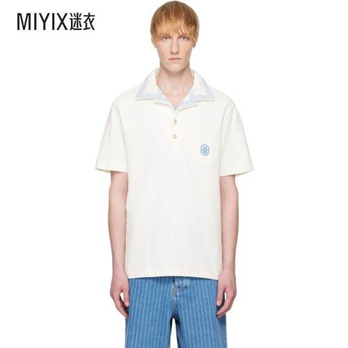 【春夏新品】Drôle De Monsieur 男款灰白色 Le Polo Piqué Dami