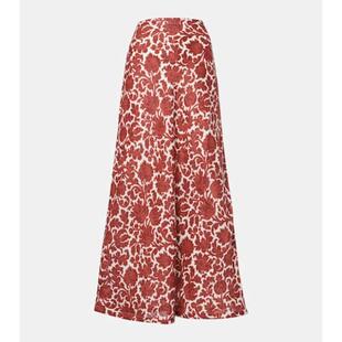 Faithfull the Brand 女士 超长裙 Antibes 印花亚麻长款半身裙