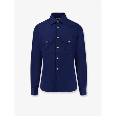 Kiton 男士 SS26 衬衫 profiles 棉质缝线