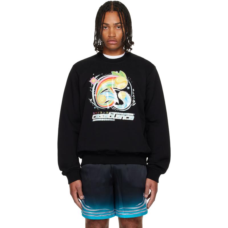 Casablanca 男士 卫衣 黑色 Manga Tennis Ball 套头衫