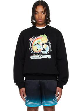 Casablanca 男士 卫衣 黑色 Manga Tennis Ball 套头衫