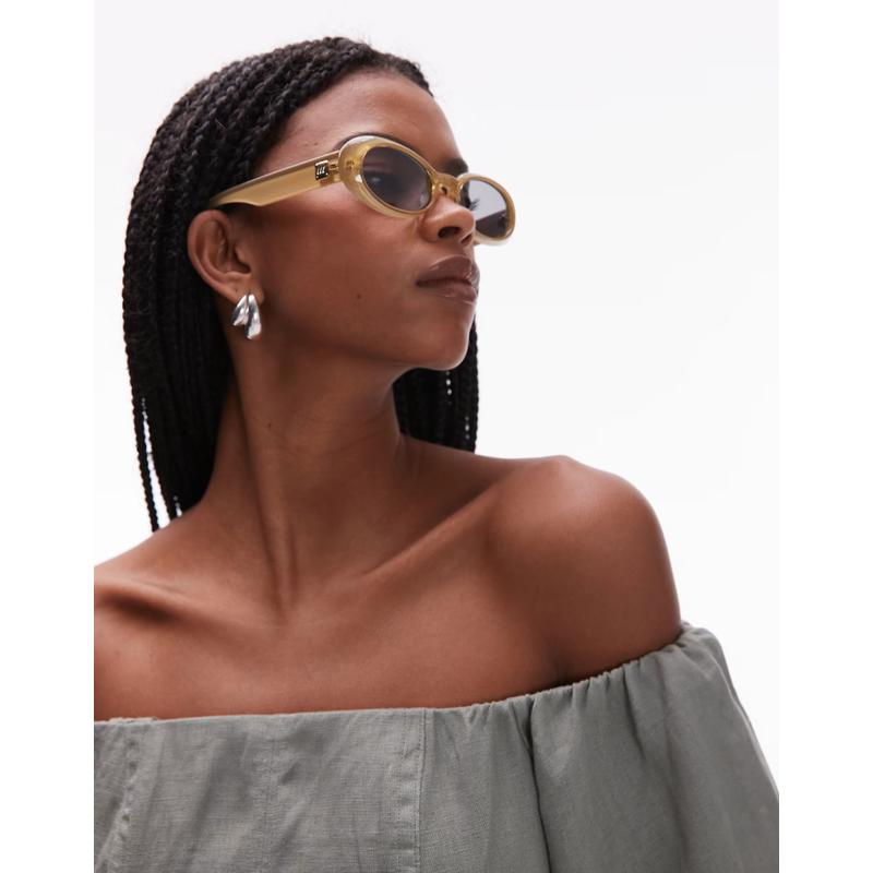 Le Specs 女士 太阳镜 work it 椭圆形橄榄绿绿色太阳眼镜