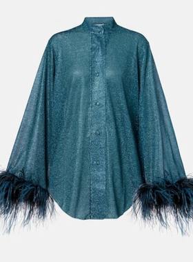 Oséree Swimwear 女士 上衣 Lumière Plumage 衬衫