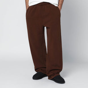 Entire Studios 男士 FW25 长裤 棕色棉质慢跑裤