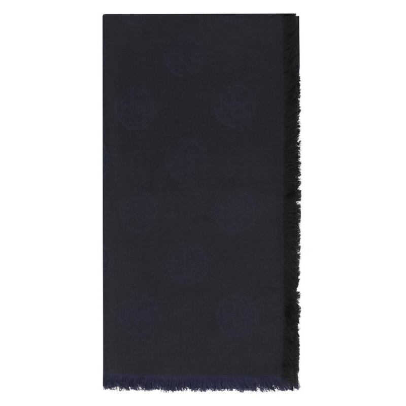 Tory Burch 女士 FW25 围巾 圓形標誌長方形旅行圍巾