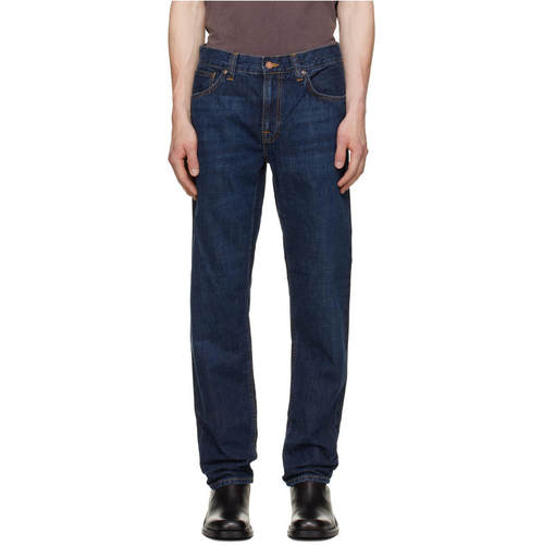 Nudie Jeans 男士 牛仔长裤 海军蓝 Gritty Jackson 牛仔裤