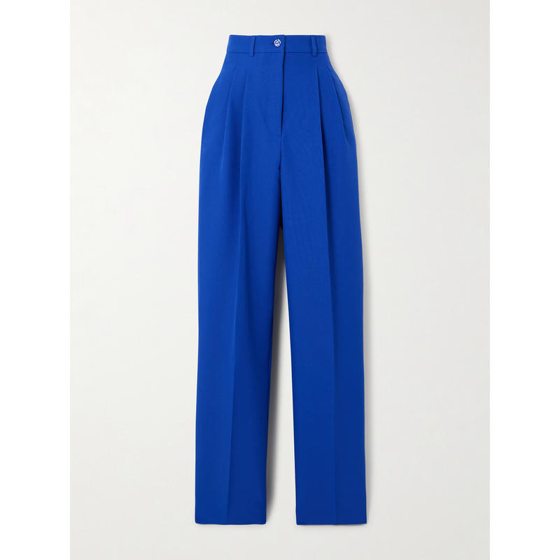 Tolu Coker 女士 长裤 褶裥斜纹布直筒裤