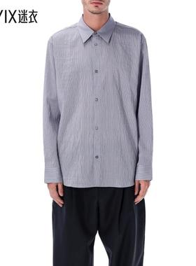 [秋冬新品]Studio Nicholson View 淡紫色条纹莱赛尔纤维衬衫男款