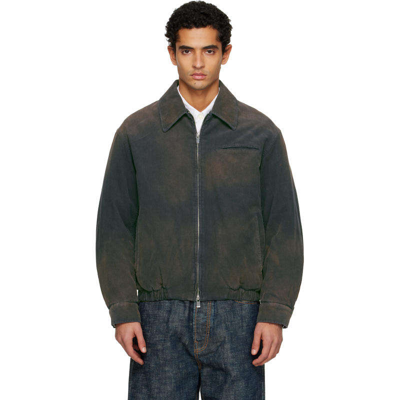 TONYWACK 男士 夹克 海军蓝 Garment-Washed Corduroy 飞行员夹克