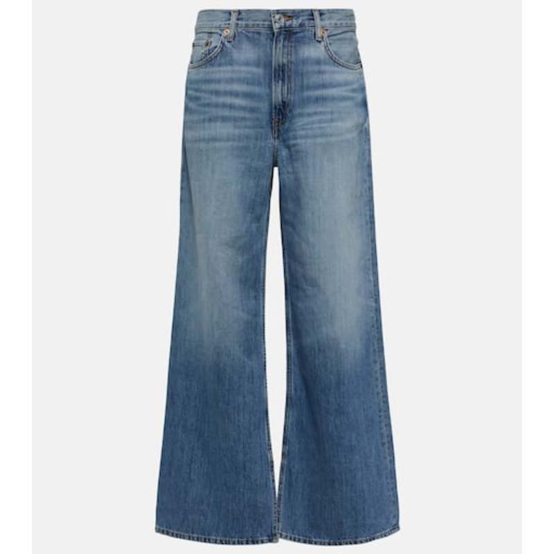 RE/DONE 女士 牛仔长裤 骑士低腰阔腿牛仔裤