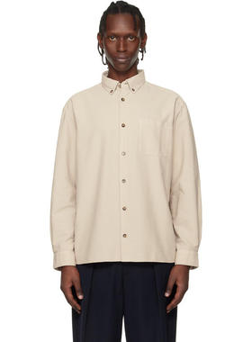 A.P.C. 男士 衬衫 米色 Mateo Logo