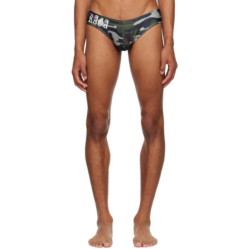 Raga Malak 男士 泳裤 绿色 Camo 三角泳裤