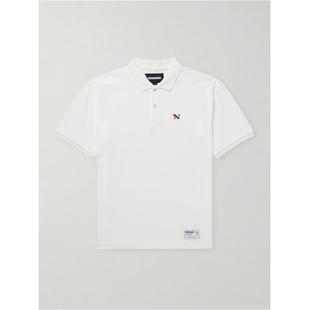 NEIGHBORHOOD 男士 FW26 POLO衫 Logo-Appliquéd 刺绣棉质凸纹布