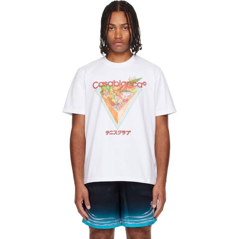 Casablanca 男士 T恤 白色 Tennis Club Icon T 恤