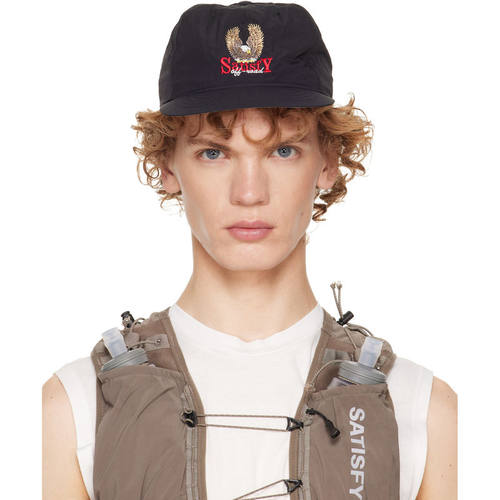 Satisfy 男士 棒球帽 黑色 FliteSilk 5 Panel Pinch Running
