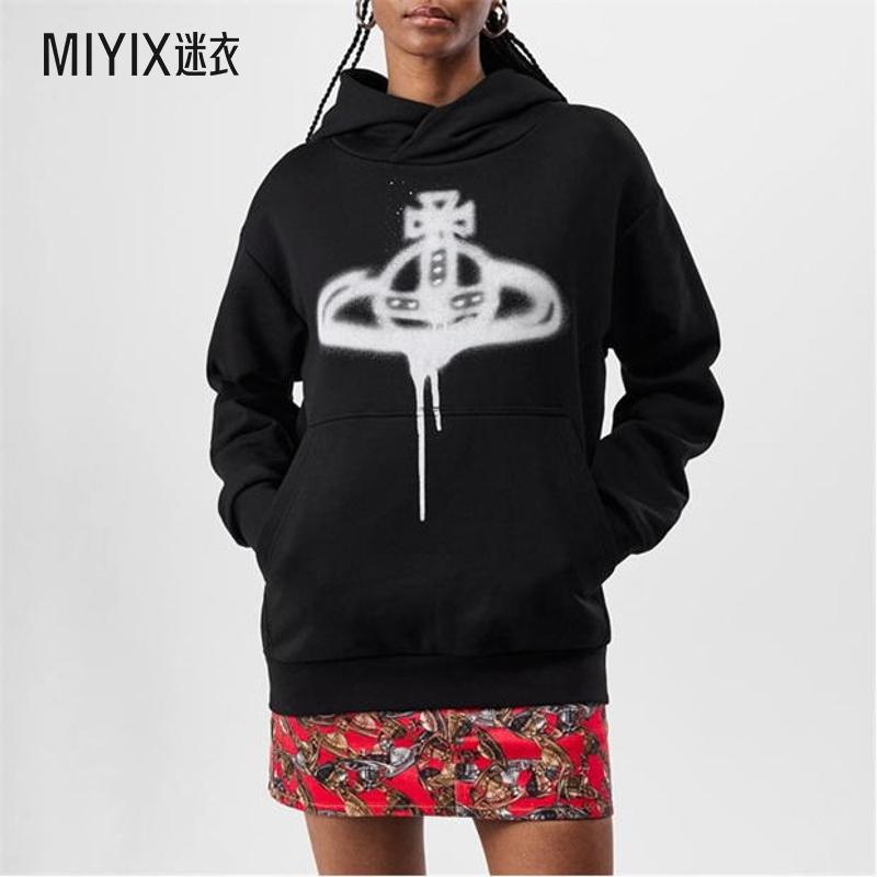 Vivienne Westwood西太后 Spray Orb 女士徽标棉质套头连帽衫 迷